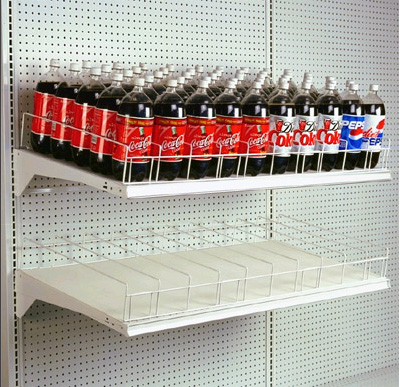 Gravity Feed Soda Display Shelvng